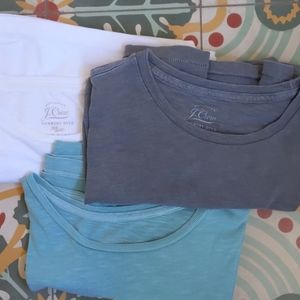 3 JCrew garment dyed tees